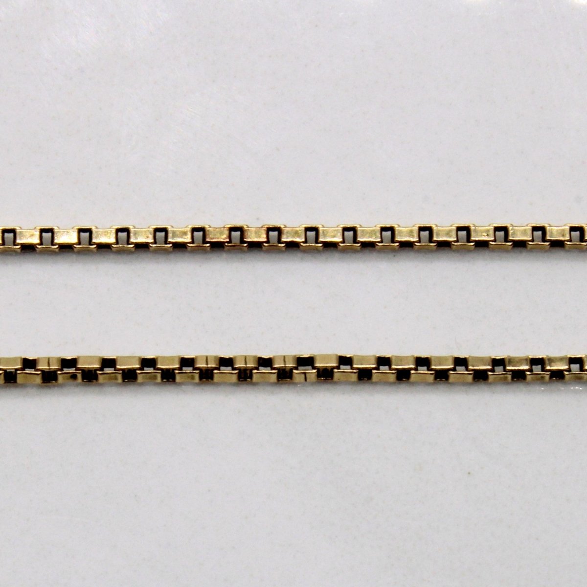10k Yellow Gold Box Link Chain | 28 |