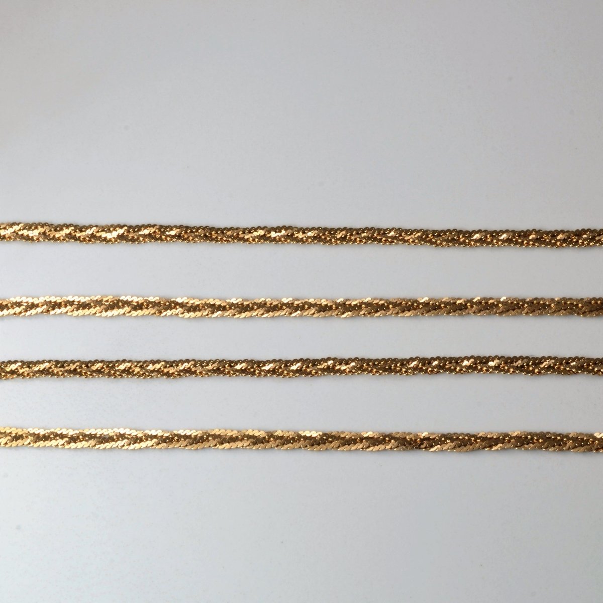10k Yellow Gold Braided S-Link Chain | 30 |
