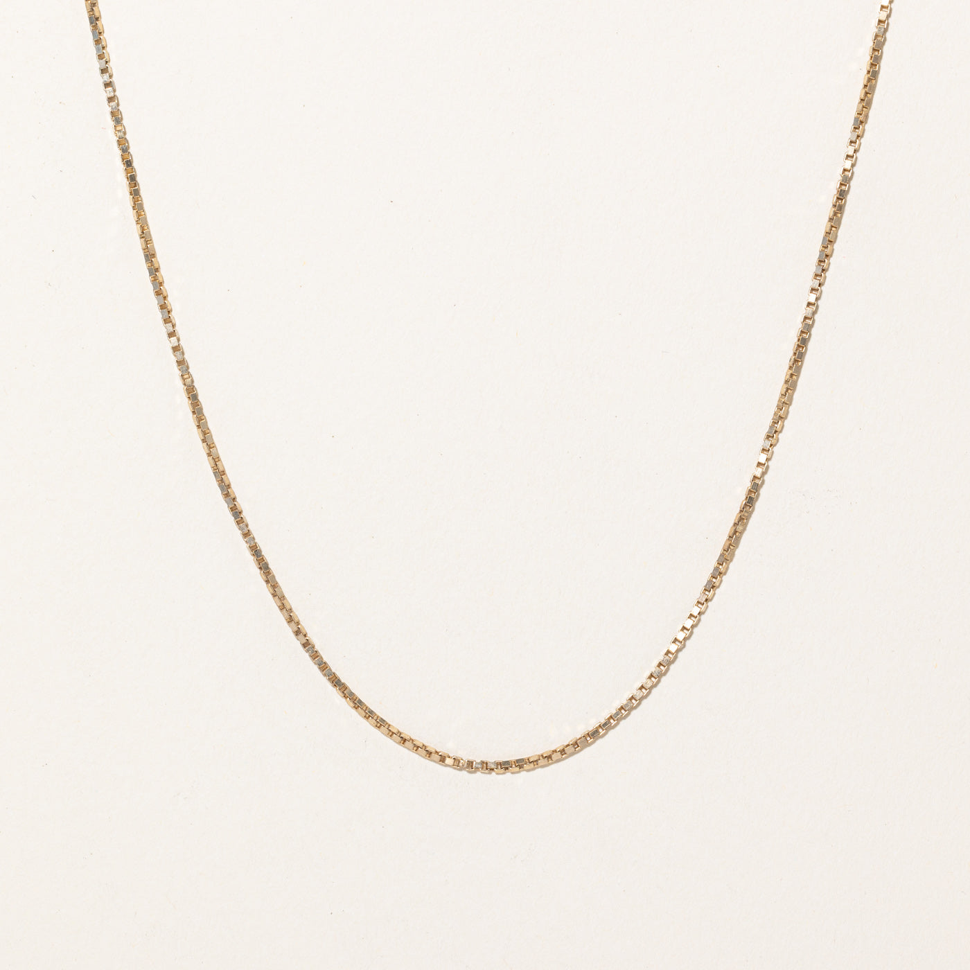10k Yellow Gold Box Link Chain | 22 |