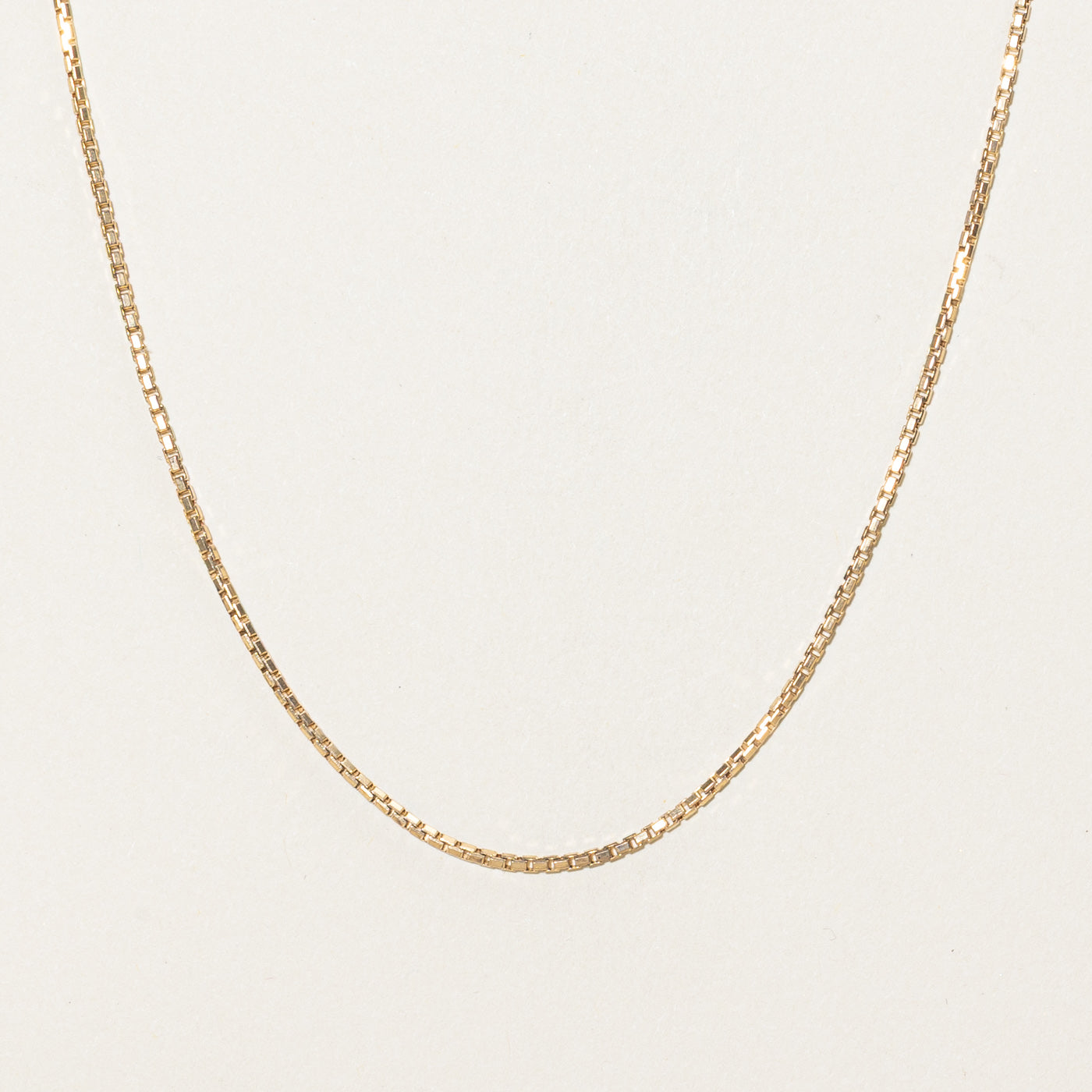 10k Yellow Gold Box Link Chain | 16