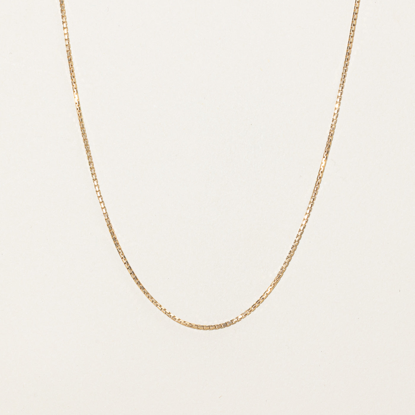 10k Yellow Gold Box Link Chain | 16
