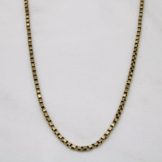 10k Yellow Gold Box Chain | 22 |
