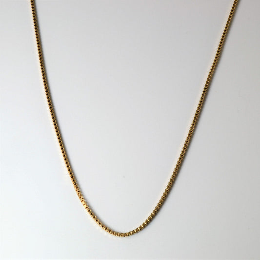 10k Yellow Gold Box Chain | 22 |