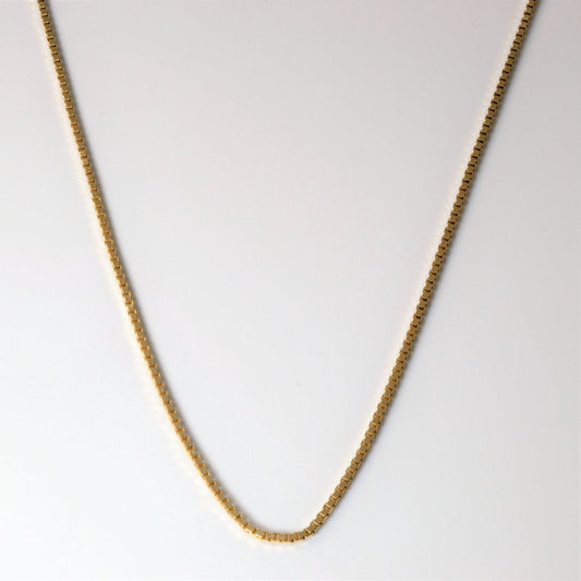 10k Yellow Gold Box Chain | 22 |
