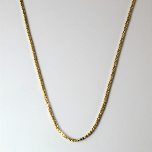 10k Yellow Gold Box Chain | 22 |