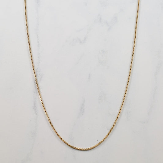 10k Yellow Gold Box Chain | 22 |