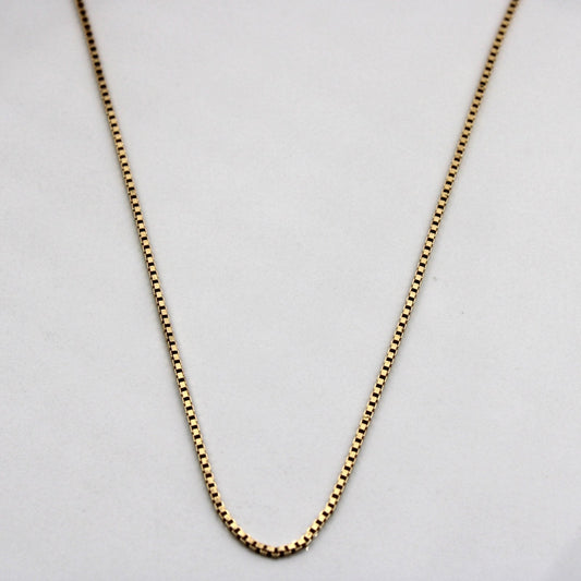 10k Yellow Gold Box Chain | 22|