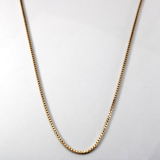 10k Yellow Gold Box Chain | 22|