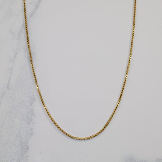 10k Yellow Gold Box Chain | 22 |