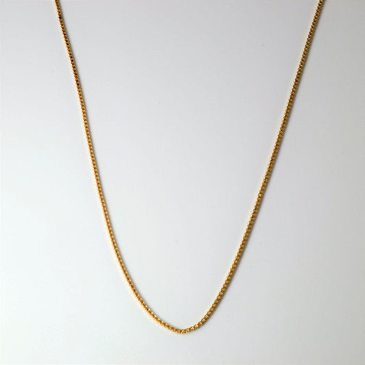 10k Yellow Gold Box Chain | 24|