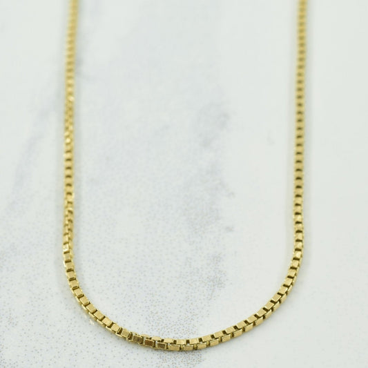 10k Yellow Gold Box Chain | 24 |