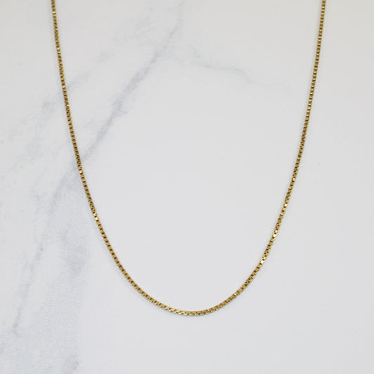 10k Yellow Gold Box Chain | 24 |
