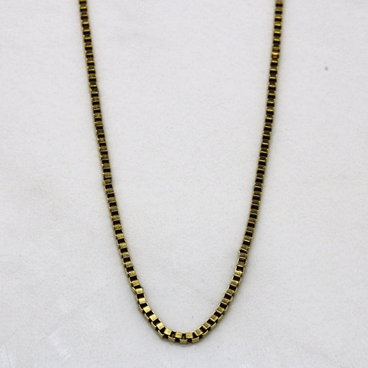 10k Yellow Gold Box Chain | 24 |
