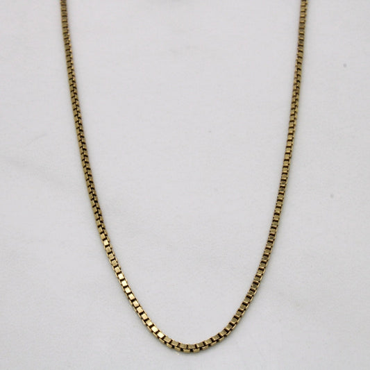10k Yellow Gold Box Chain | 25 |