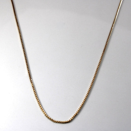 10k Yellow Gold Box Chain | 25|