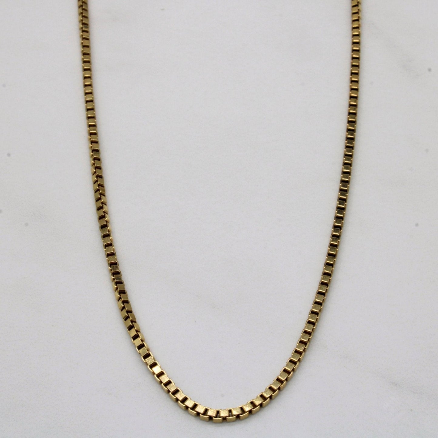 10k Yellow Gold Box Link Chain | 15 |