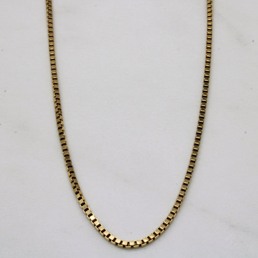 10k Yellow Gold Box Link Chain | 15 |