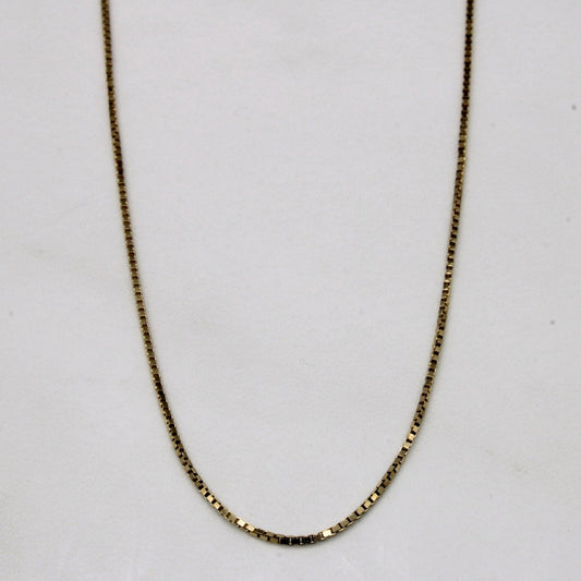10k Yellow Gold Box Link Chain | 16 |