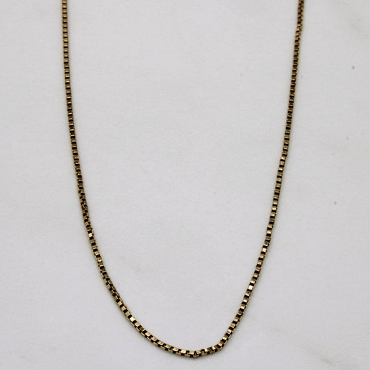 10k Yellow Gold Box Link Chain | 16 |