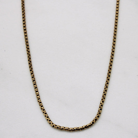 10k Yellow Gold Box Link Chain | 16 |
