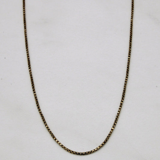 10k Yellow Gold Box Link Chain | 16 |