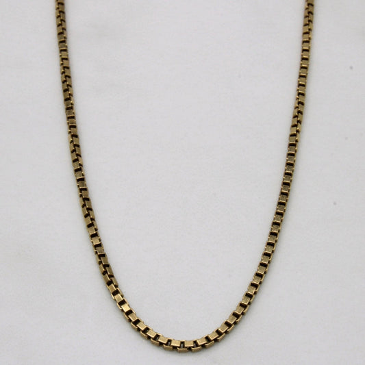 10k Yellow Gold Box Link Chain | 18 |