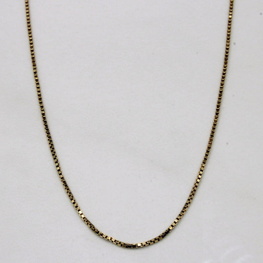 10k Yellow Gold Box Link Chain | 18 |