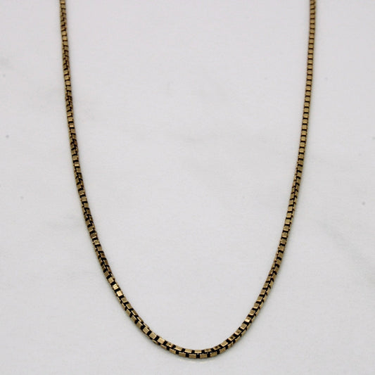 10k Yellow Gold Box Link Chain | 18 |
