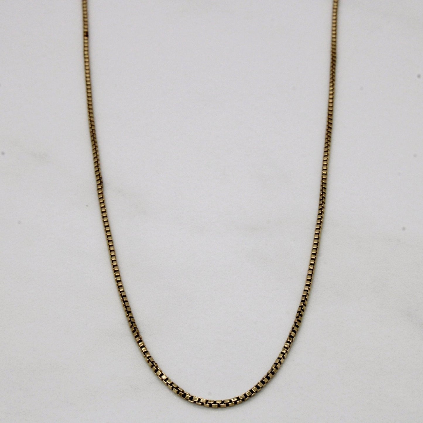 10k Yellow Gold Box Link Chain | 18 |