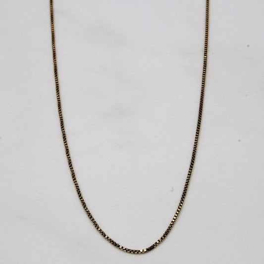 10k Yellow Gold Box Link Chain | 18 |