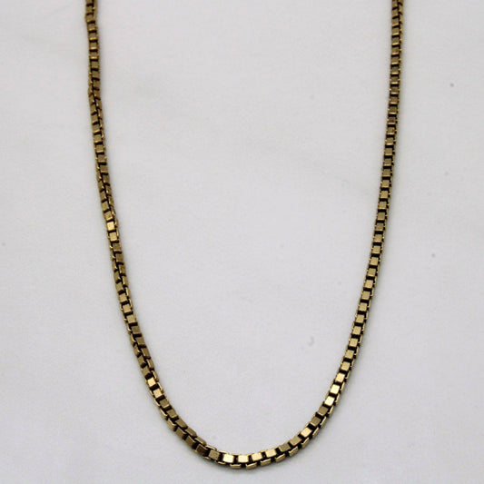 10k Yellow Gold Box Link Chain | 18 |
