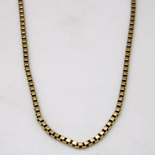 10k Yellow Gold Box Link Chain | 18 |