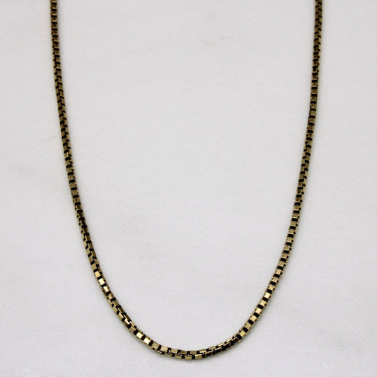 10k Yellow Gold Box Link Chain | 18 |