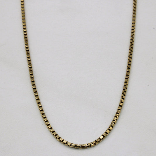10k Yellow Gold Box Link Chain | 20 |