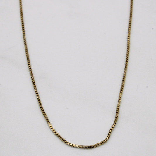 10k Yellow Gold Box Link Chain | 20 |