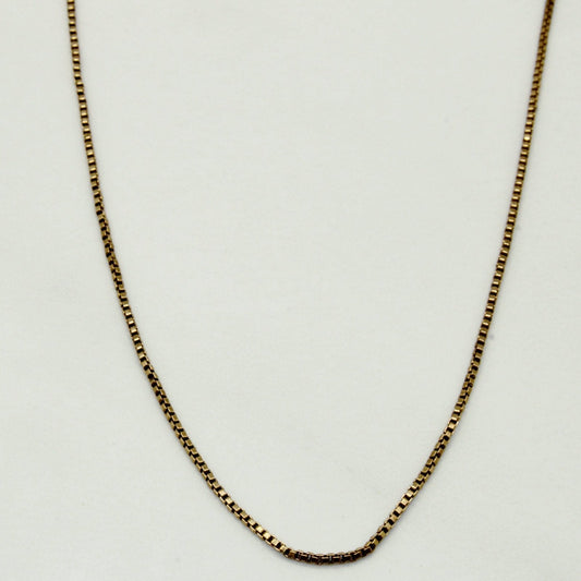 10k Yellow Gold Box Link Chain | 21 |
