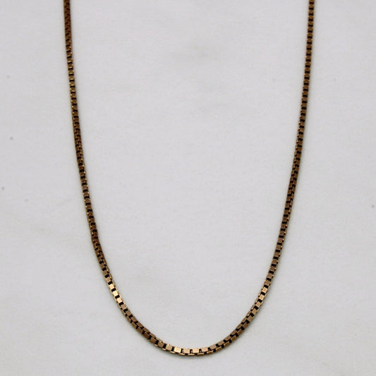 10k Yellow Gold Box Link Chain | 21 |