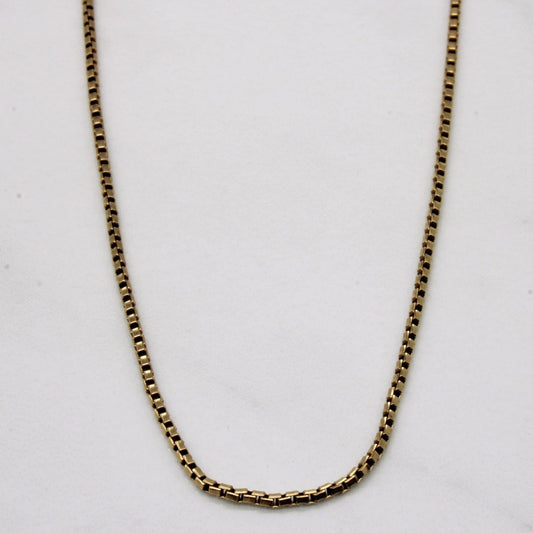 10k Yellow Gold Box Link Chain | 22 |