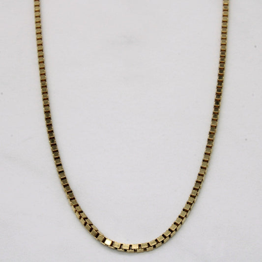 10k Yellow Gold Box Link Chain | 22 |