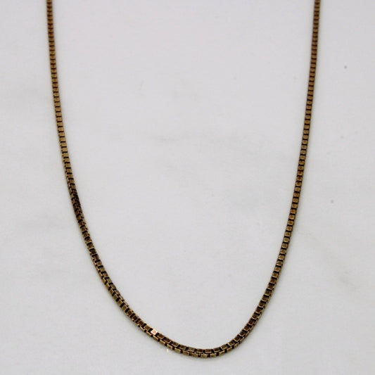 10k Yellow Gold Box Link Chain | 22 |