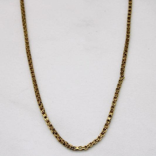 10k Yellow Gold Box Link Chain | 22 |
