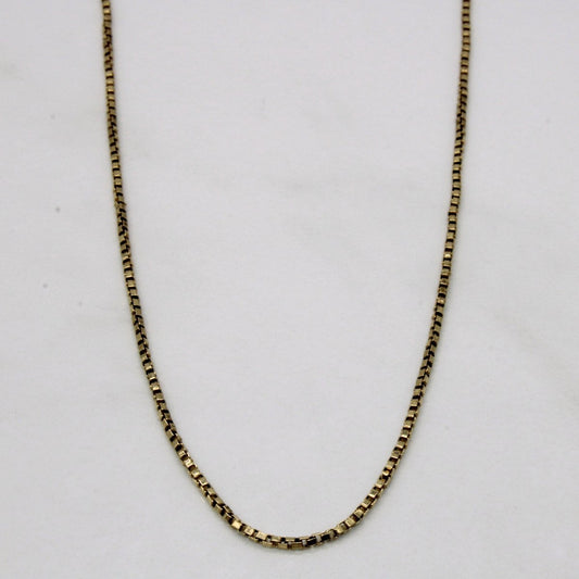 10k Yellow Gold Box Link Chain | 24 |