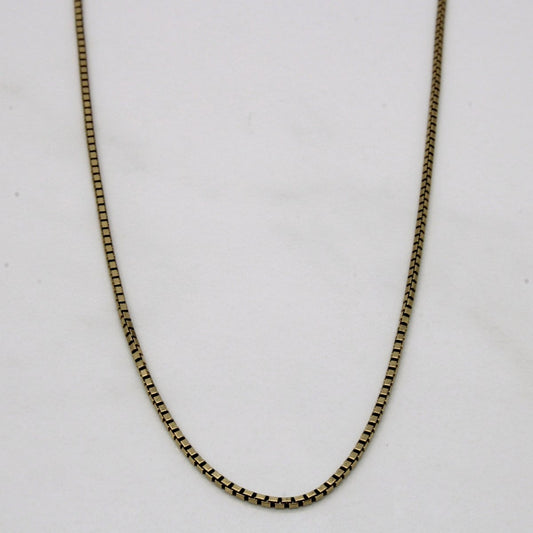 10k Yellow Gold Box Link Chain | 24 |