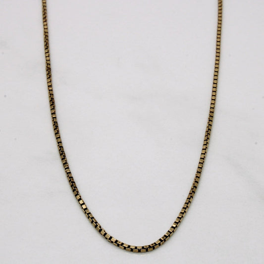 10k Yellow Gold Box Link Chain | 24 |