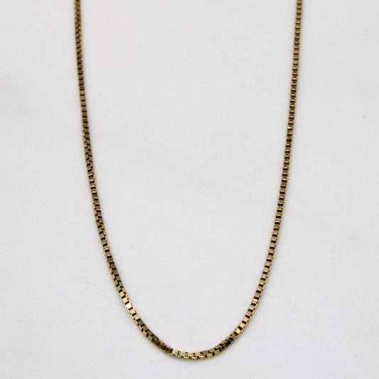 10k Yellow Gold Box Link Chain | 24 |