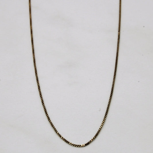 10k Yellow Gold Box Link Chain | 25 |