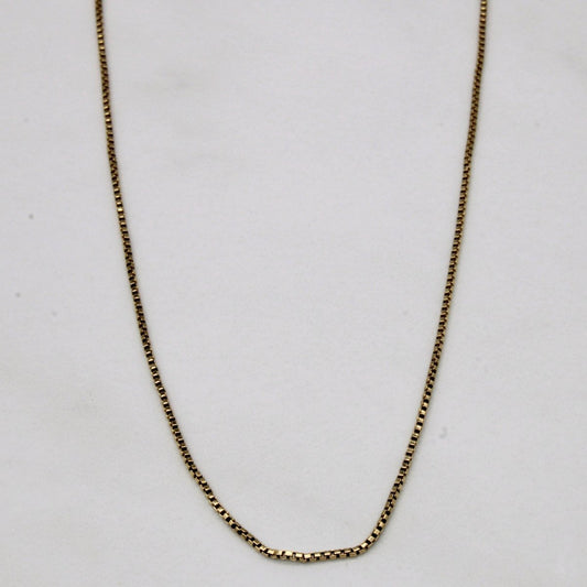 10k Yellow Gold Box Link Chain | 25 |