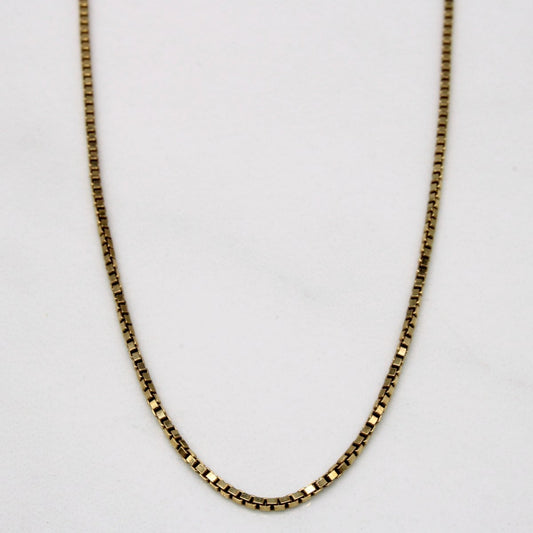 10k Yellow Gold Box Link Chain | 26 |