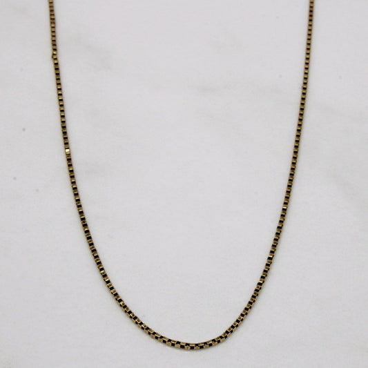10k Yellow Gold Box Link Chain | 28 |
