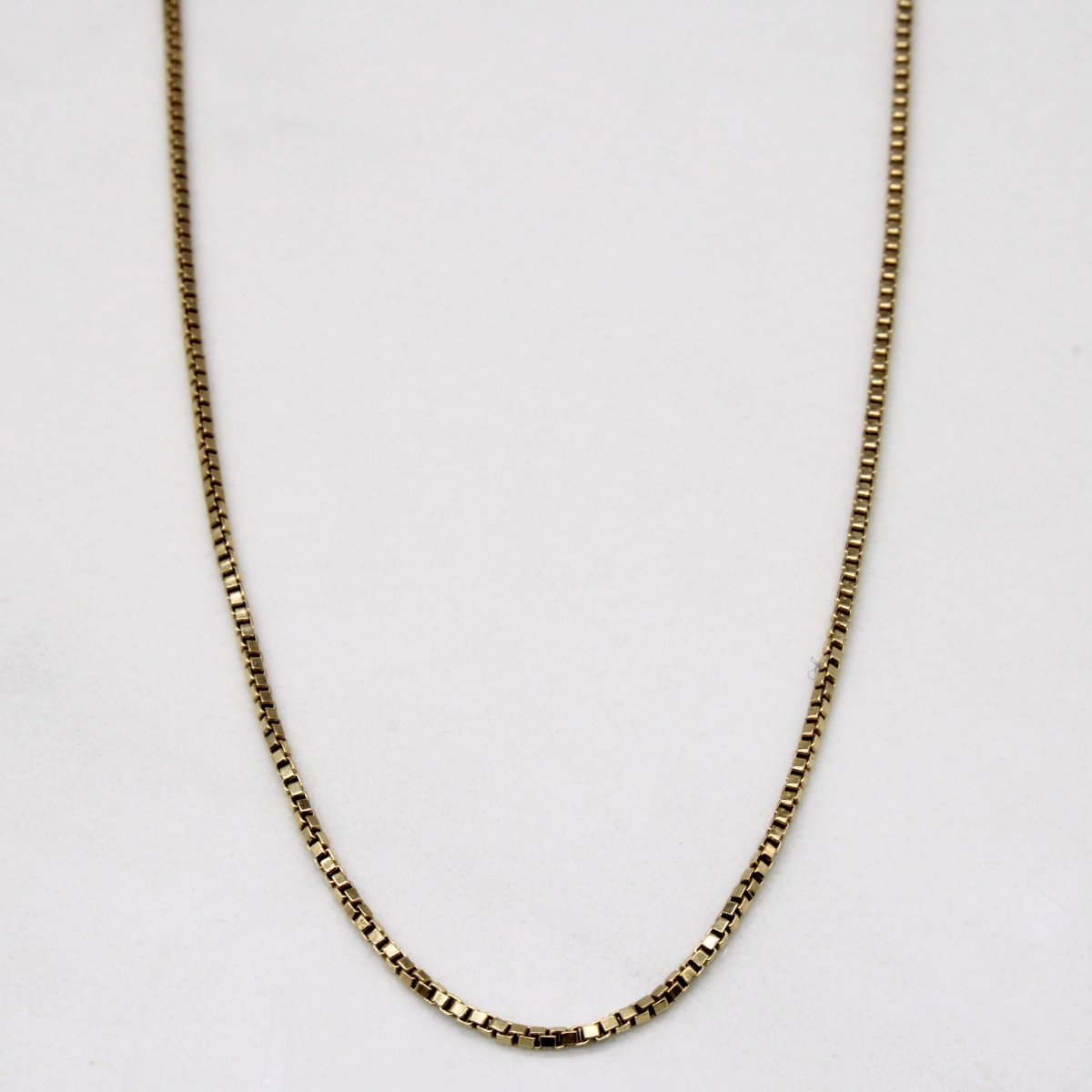10k Yellow Gold Box Link Choker | 14 |